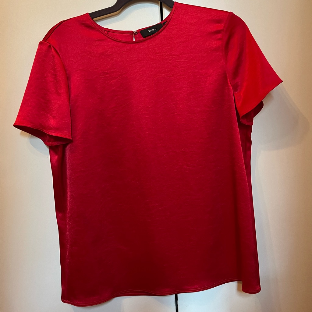Nwt Theory Top In Red. Size: Medium